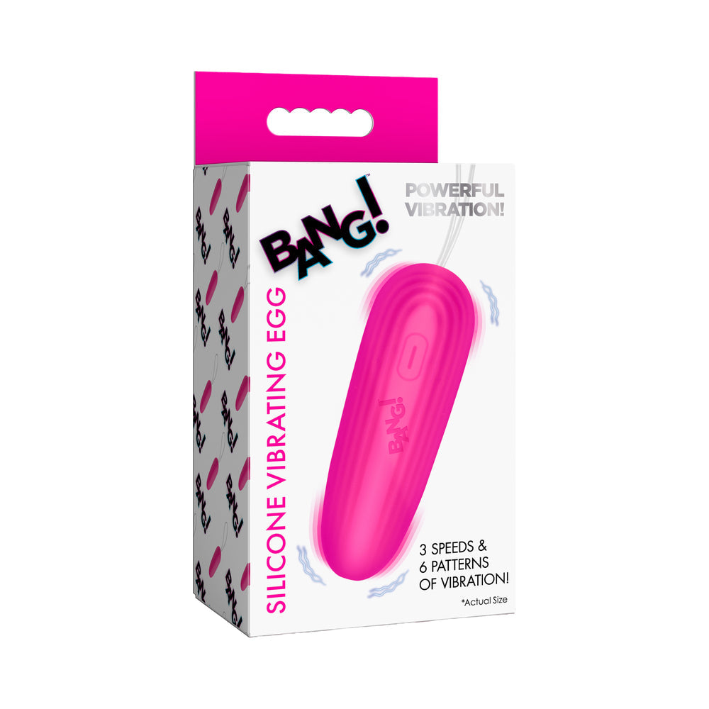 BANG! Silicone Vibrating Egg - Pink